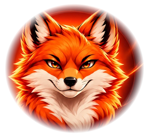 Cinematic orange MFOX mascot